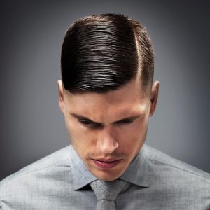 Side part fade barbershop soest